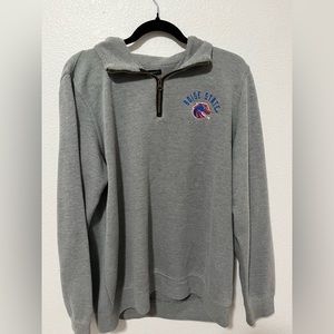 Grey Boise State Quarter Zip, Size L